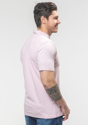 Camisa Pau a Pique Polo Rosa