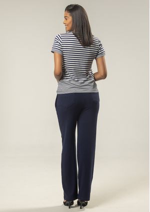 Calça Pau a Pique Básica Azul Marinho