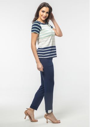 Calça Pau a Pique Básica Azul Marinho