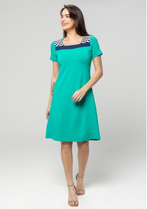 Vestido Pau a Pique Básico Verde