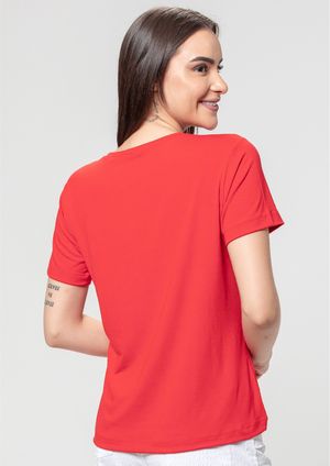 Blusa Pau a Pique Básica Viscolycra Vermelho