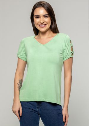 Blusa Pau a Pique Básica Viscolycra Verde