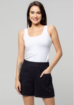 Shorts Pau a Pique Moletinho Preto