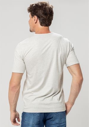 Camiseta Pau a Pique botões Mescla Claro