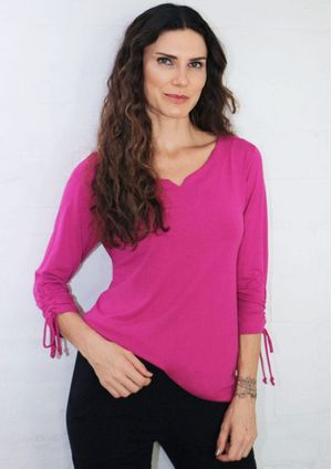 Blusa Pau a Pique Básica de Viscolycra Fúcsia