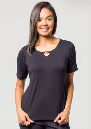 Blusa Pau a Pique Básica de Viscolycra Preto