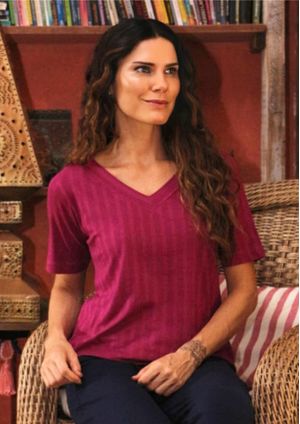 Blusa Pau a Pique Básica Viscolycra Fúcsia