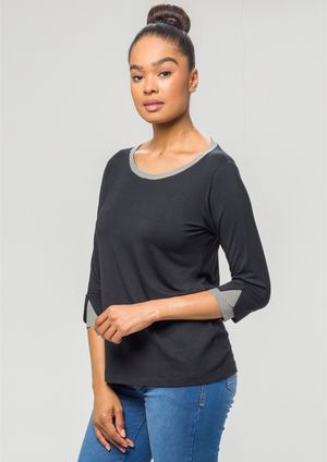 Blusa Pau a Pique Básica Preto