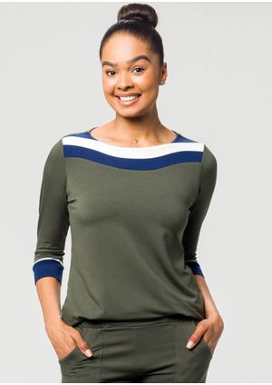 Blusa 3/4 Pau a Pique Básica Verde