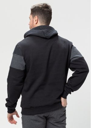 Blusa Moletom Pau a Pique Capuz Preto