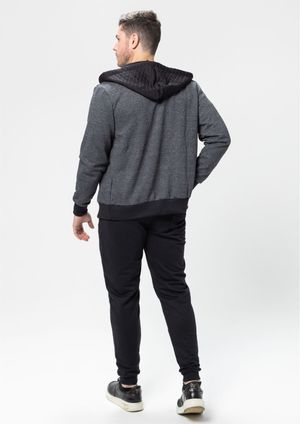 Calça Básica Moletom Pau a Pique Preto