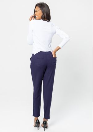 Calça Pau a Pique Linho Azul Marinho