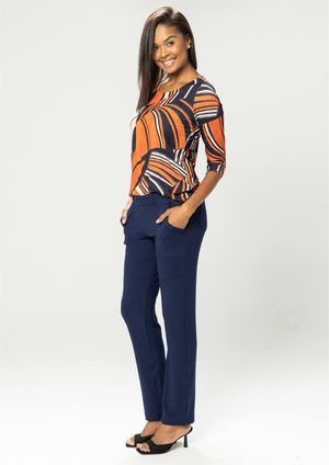 Calça Básica Pau a Pique Moletinho Azul Marinho