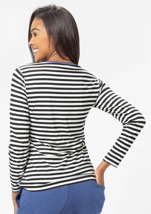 Blusa Manga Longa Pau a Pique Listrada Preto