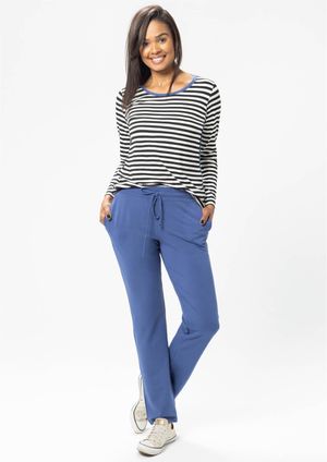 Calça Pau a Pique Básica Moletinho Azul
