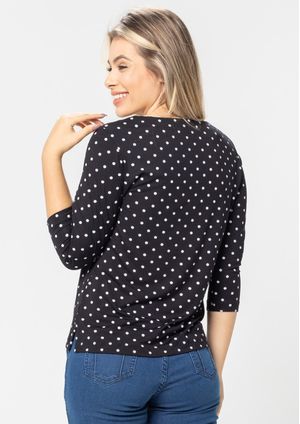 Blusa Pau a Pique Poá Preto