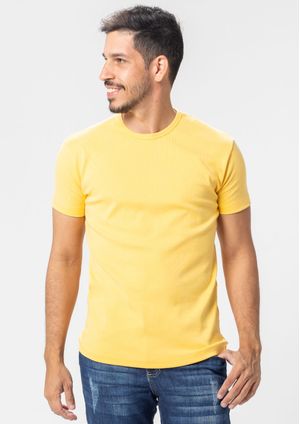 Baby Look Pau a Pique Básica Amarelo