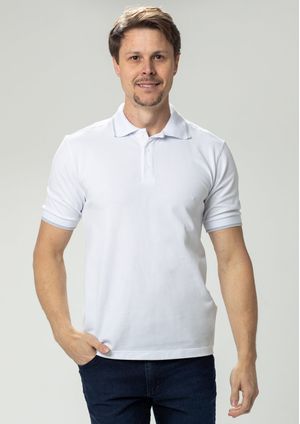 Camisa Pau a Pique Polo Branco
