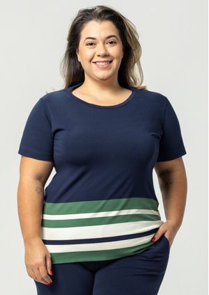 Blusa Pau a Pique Listrada Verde