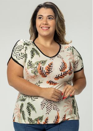 Blusa Pau a Pique Estampada Verde