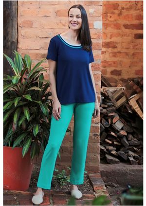 Calça Básica Pau a Pique Moletinho Verde