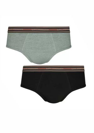 Kit Cueca Slip Lupo - Cinza/Preto - 00524-088 | Pau a Pique