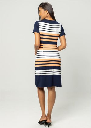 Vestido Pau a Pique Listrado Papaia