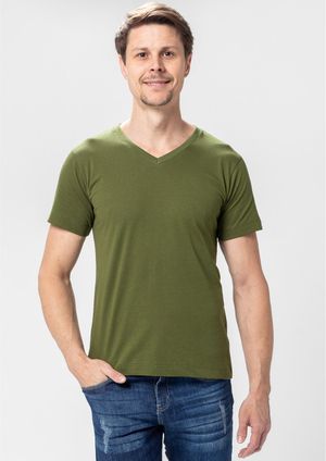 Camiseta Pau a Pique Masculina Verde Musgo