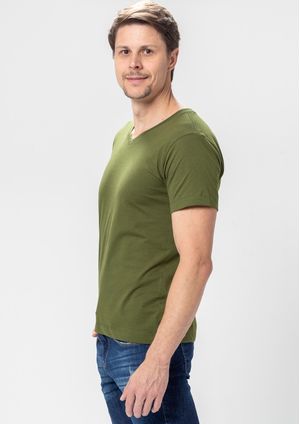 Camiseta Pau a Pique Masculina Verde Musgo