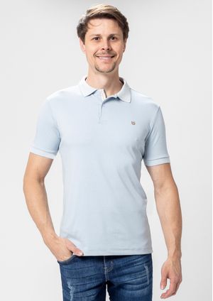 Camisa Pau a Pique Polo Azul Claro