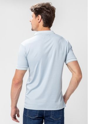 Camisa Pau a Pique Polo Azul Claro