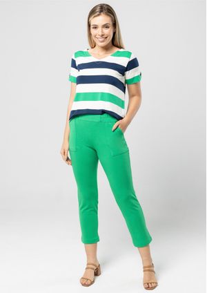 Calça Capri Pau a Pique Básica Verde