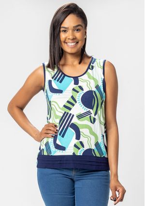 Regata Pau a Pique Estampada Verde