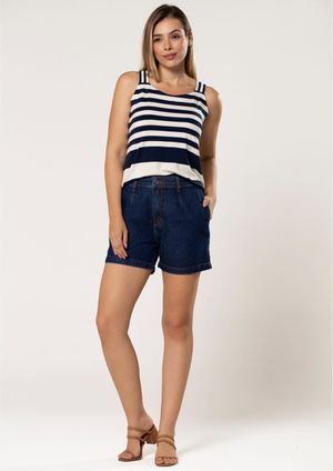 Shorts Básico Jeans Pau a Pique Azul Escuro
