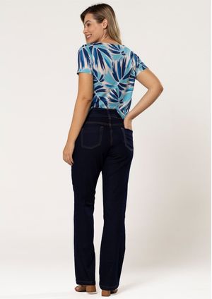 Calça Jeans Pau a Pique Básica Azul Escuro