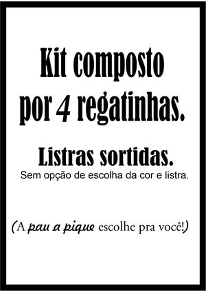 Kit com 4 Regatas Pau a Pique de Alça Listradas - Sortidas