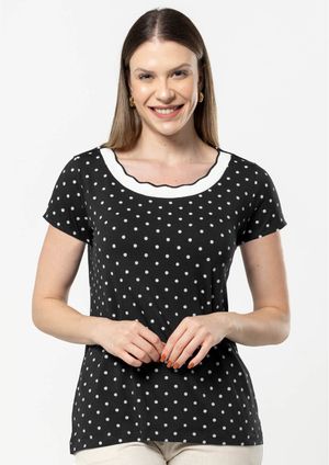 Blusa Pau a Pique Poá Preto