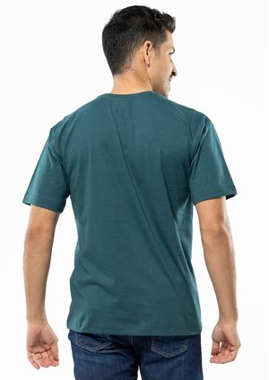 Camiseta Pau a Pique Básica Petróleo