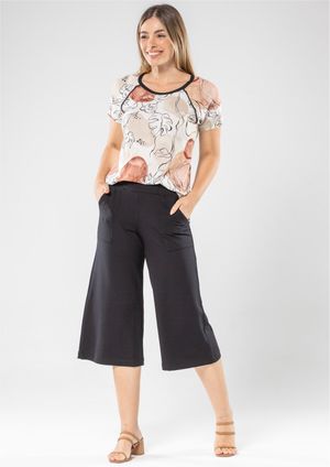 Pantacourt Pau a Pique Básica Preto