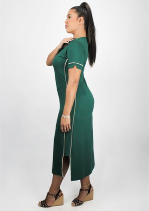 Vestido Midi Pau a Pique Básico Verde