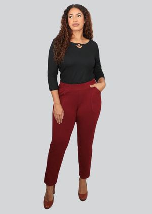 Calça Básica Pau a Pique Viscolycra Vermelho