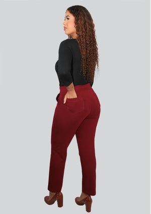 Calça Básica Pau a Pique Viscolycra Vermelho