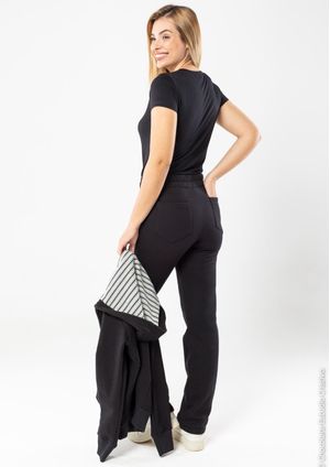 Calça Pau a Pique Básica Moletom Preto