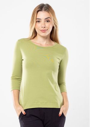 Blusa Pau a Pique Básica Verde Claro