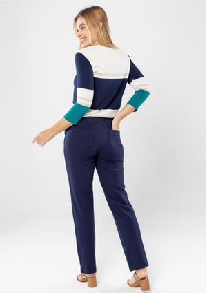 Calça Pau a Pique Moletinho Azul Marinho