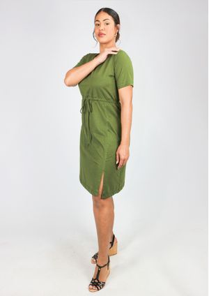Vestido Algodão Básico Verde