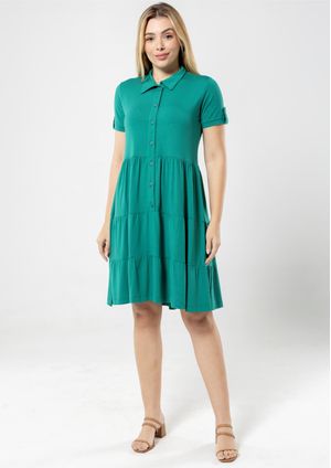 Vestido Pau a Pique Básico Verde