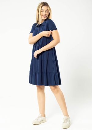 Vestido Pau a Pique Básico Azul Marinho