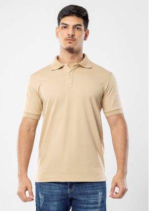 Camisa Pau a Pique Polo Bege