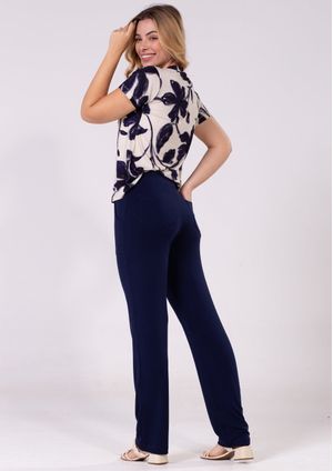 Calça Pau a Pique Moletinho Azul Marinho
